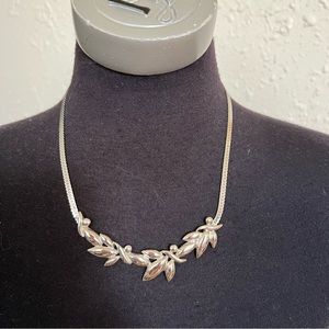Vintage Silver Wreath Necklace